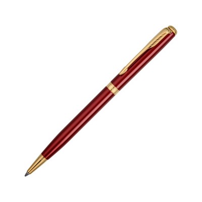Ручка шариковая тонкая Parker модель SON13 SLM RED GT BP FBLK GB