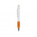 Ручка шариковая с восковым маркером белая/оранжевая